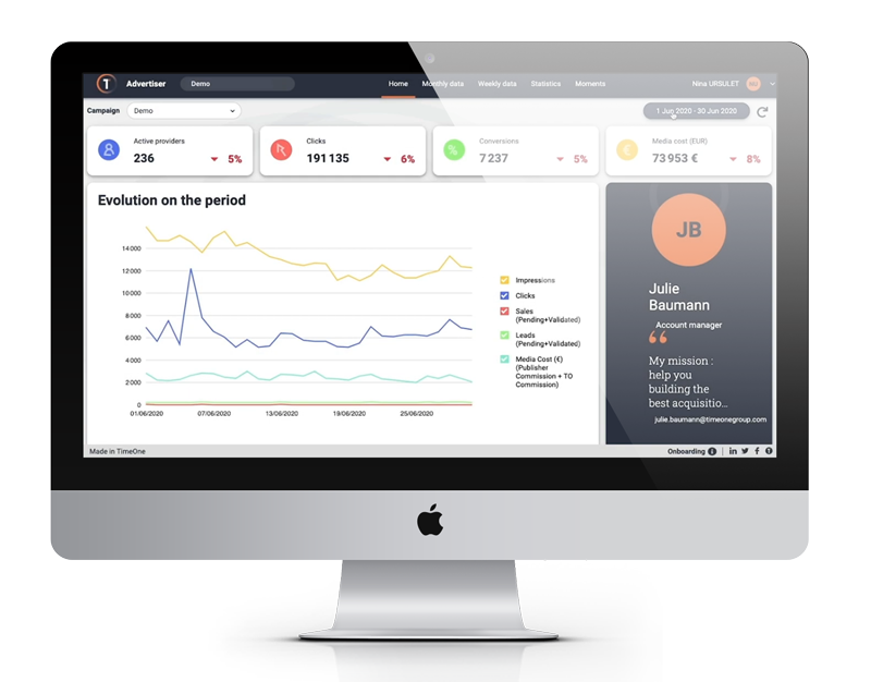 Plateforme affiliation TimeOne Plateforme affiliation TimeOne